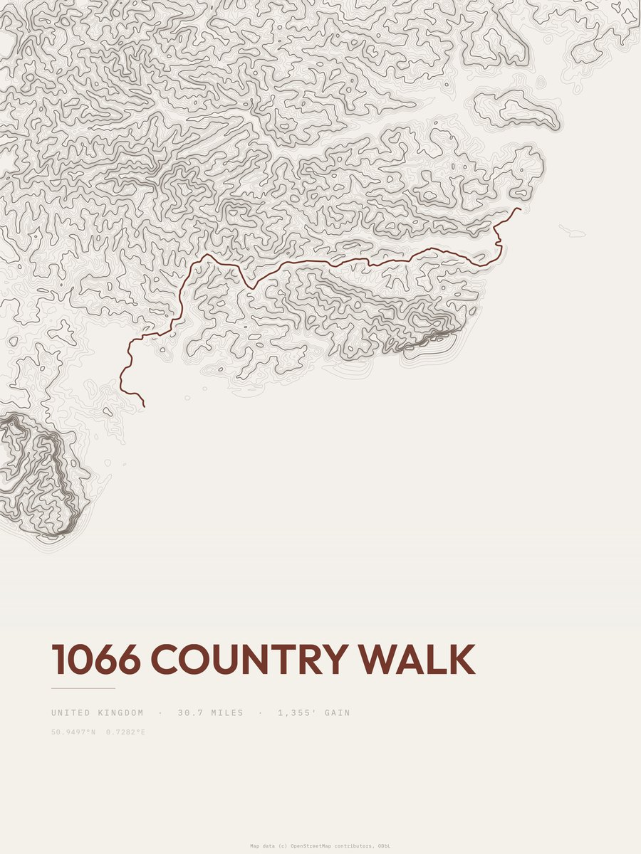 1066 Country Walk Topographic print