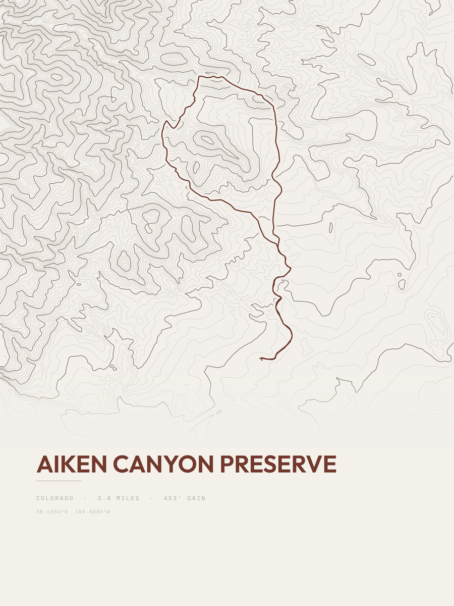 Aiken Canyon Preserve Topographic print