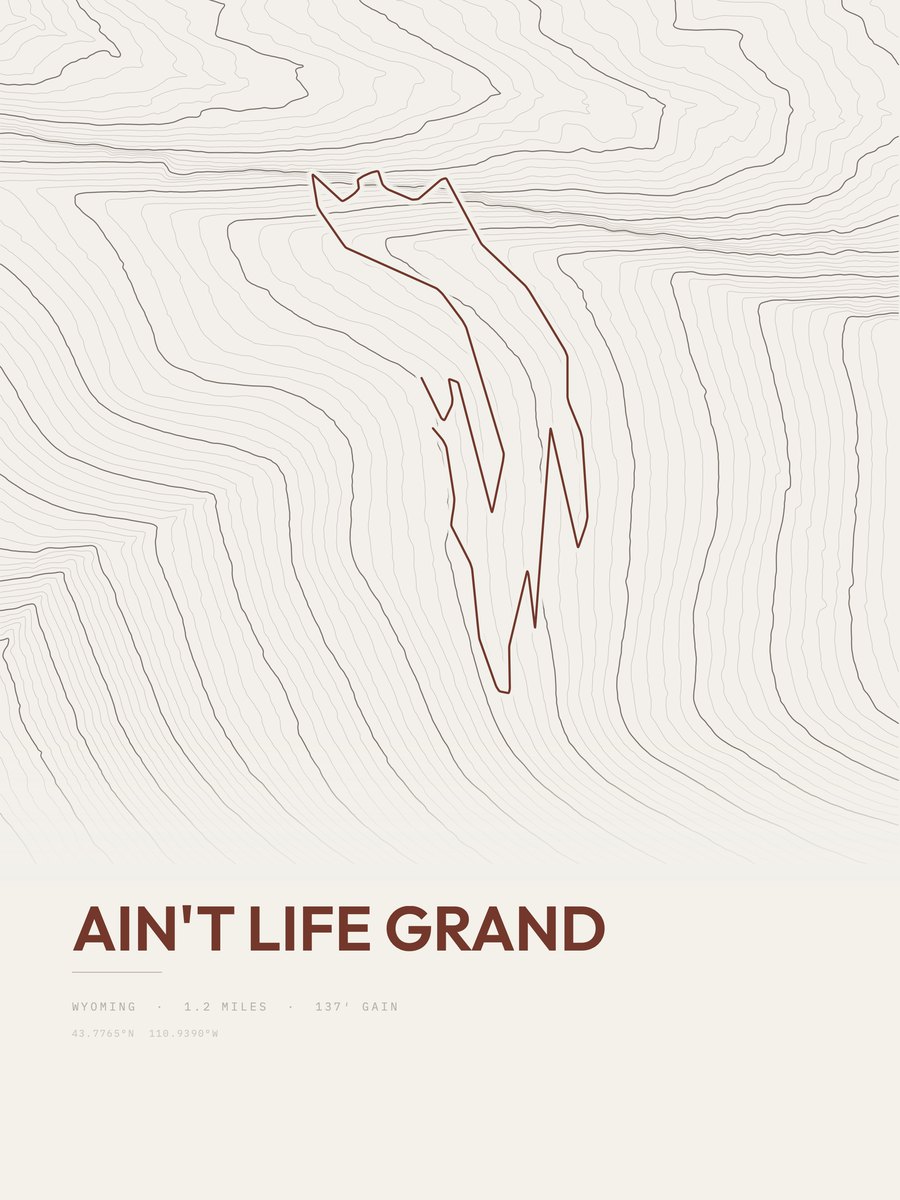 Ain't Life Grand Topographic print