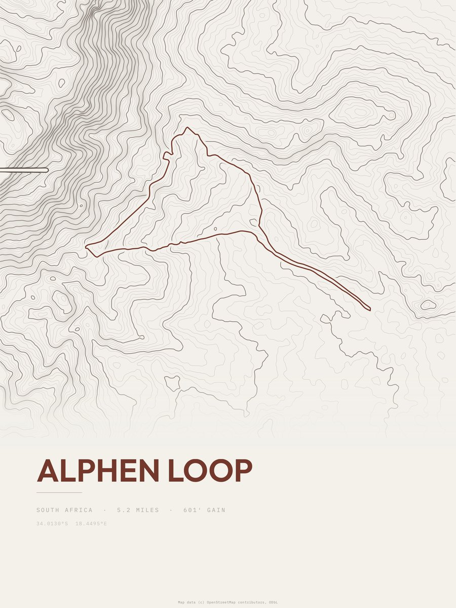 Alphen Loop Topographic print