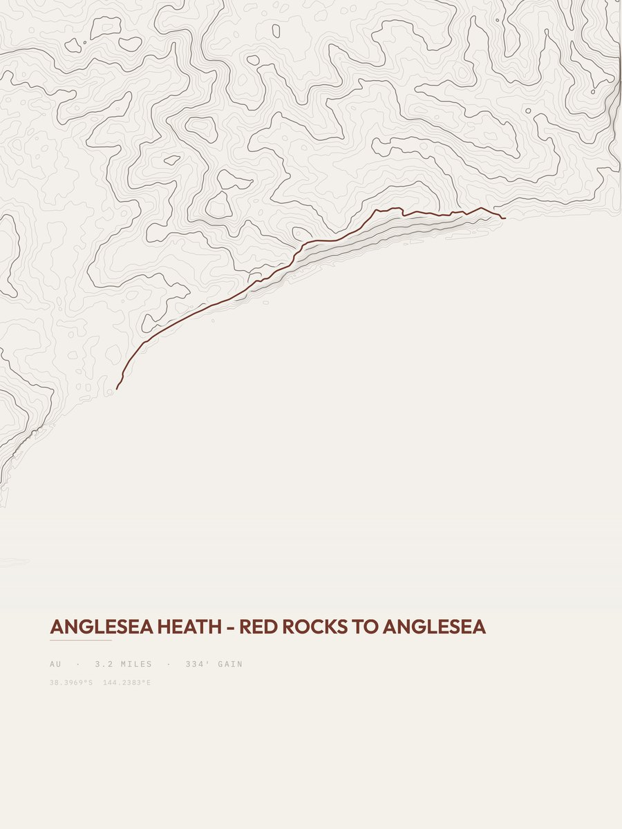 Anglesea Heath Topographic print