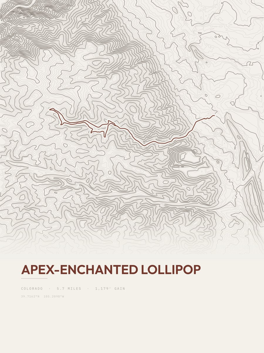 Apex-Enchanted Lollipop topographic trail print