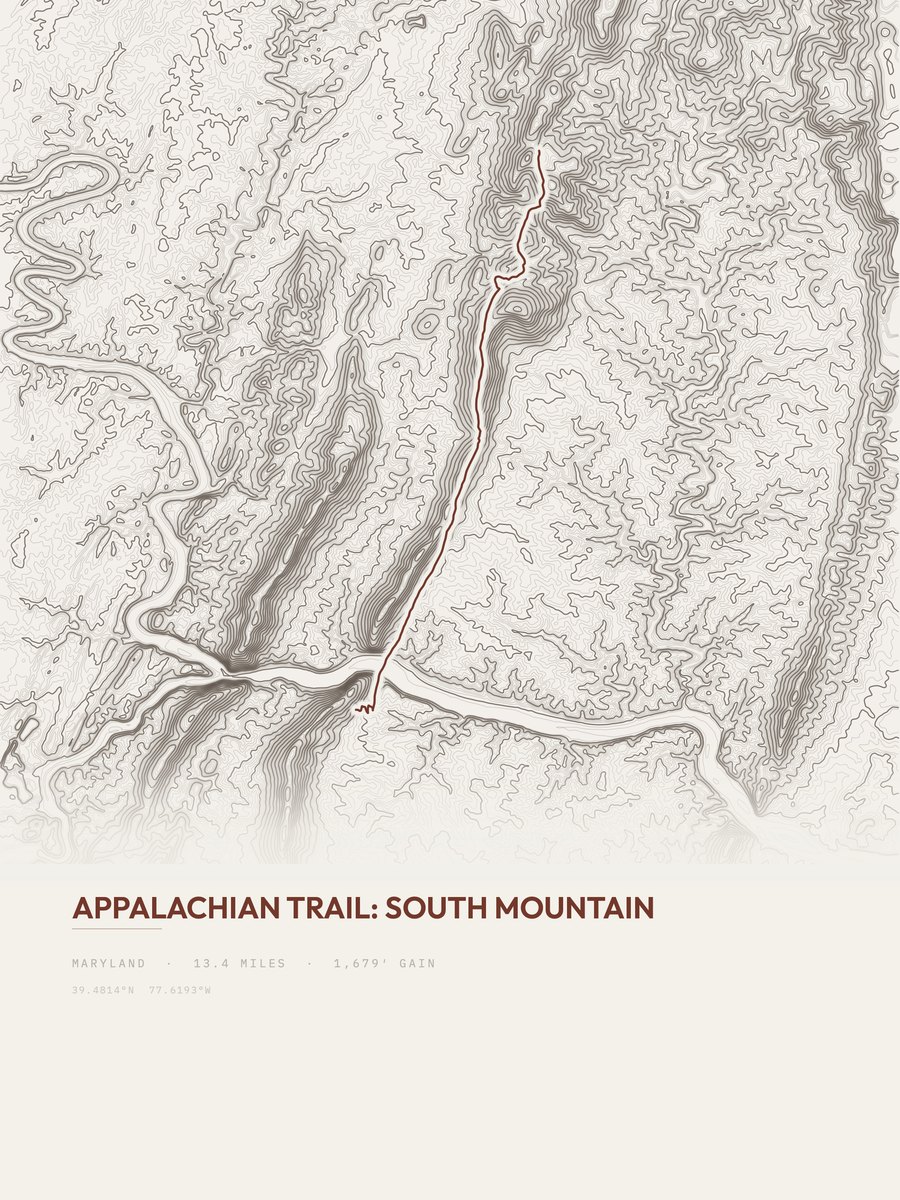 Appalachian Trail Topographic print