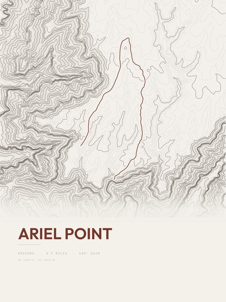 Ariel Point Topographic print
