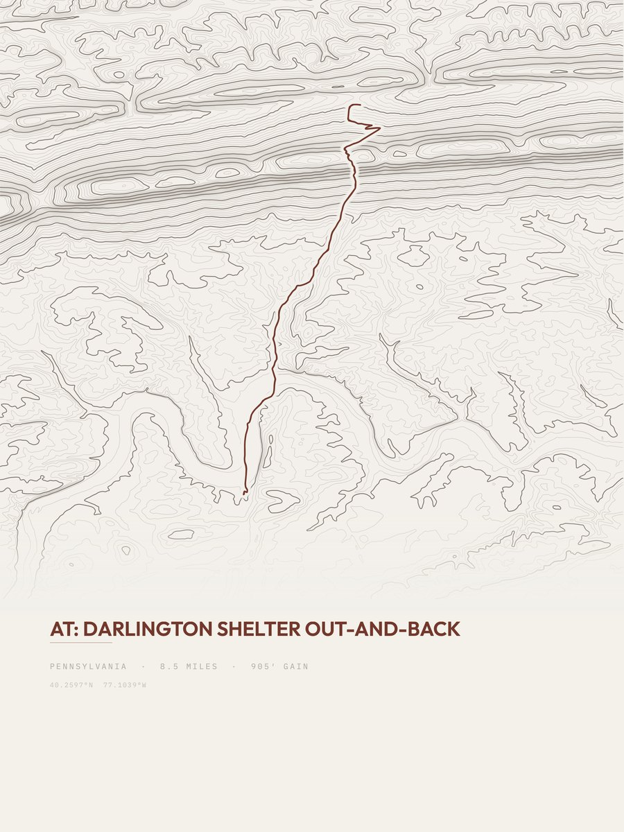 Darlington Shelter Topographic print