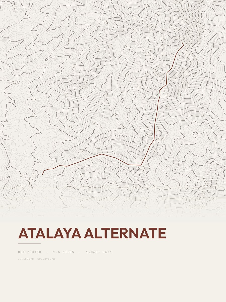 Atalaya Alternate Topographic print