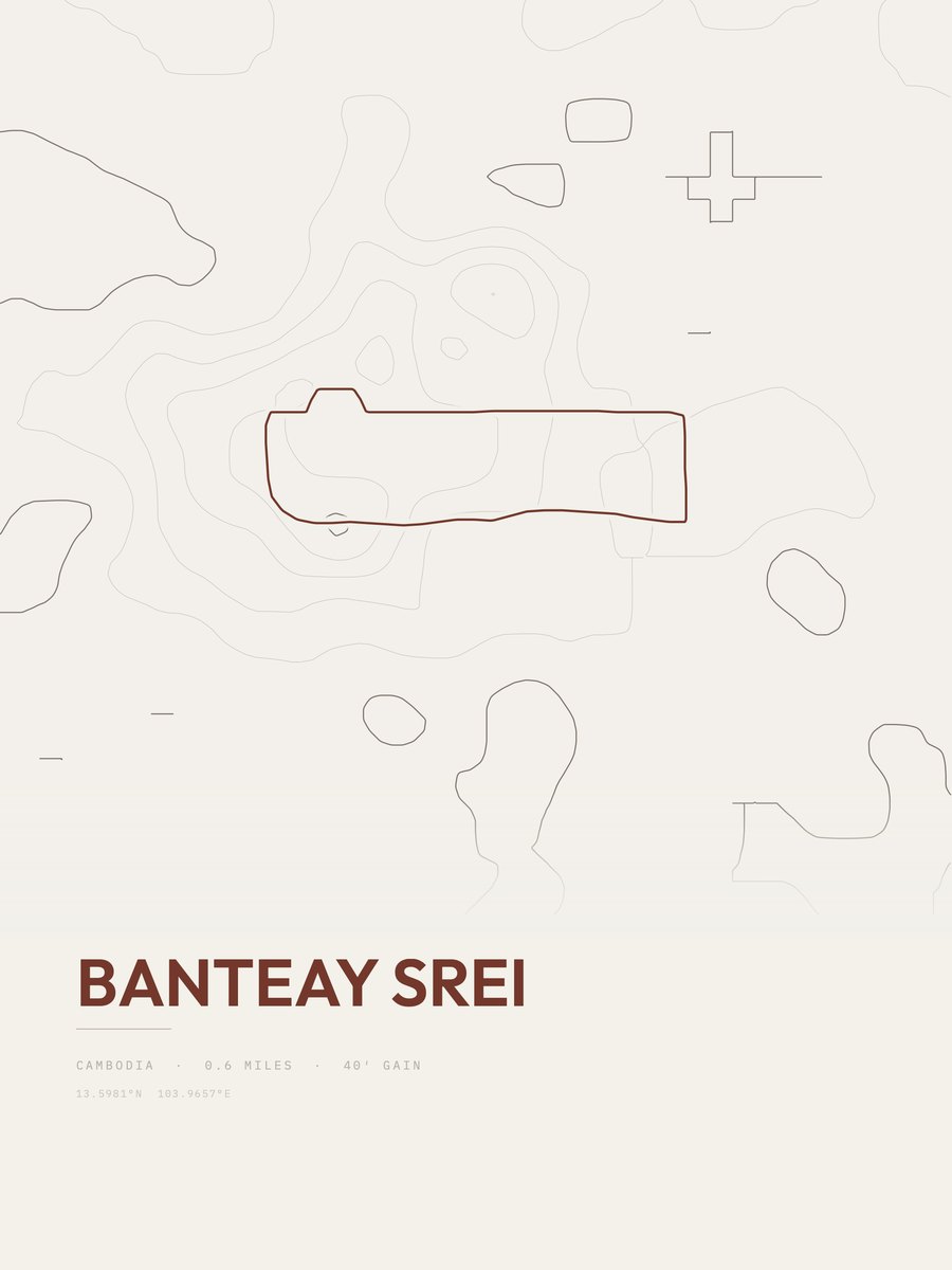 Banteay Srei Topographic print