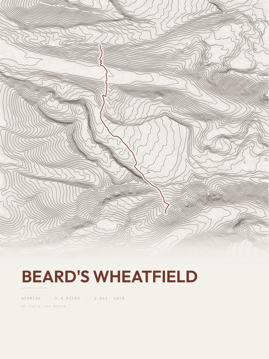 Beard'S Wheatfield Topographic print