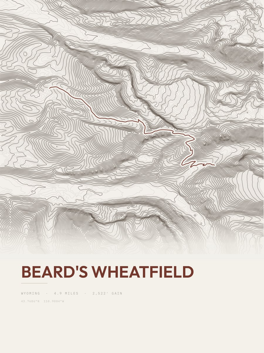 Beard'S Wheatfield Topographic print