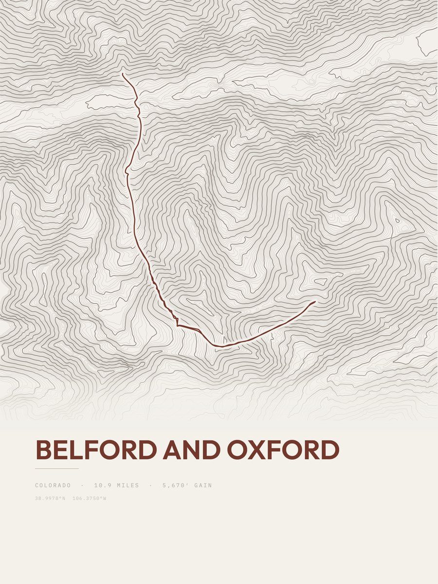 Belford and Oxford Topographic print