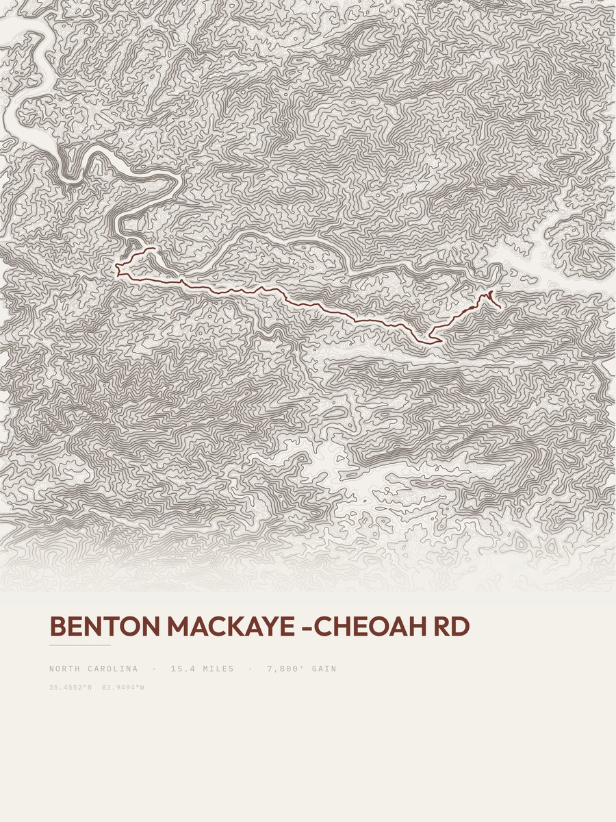 Benton MacKaye topographic trail print