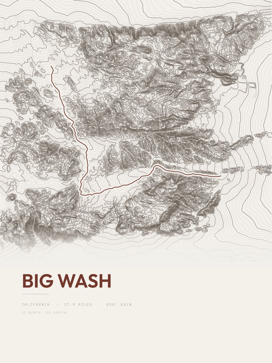 Big Wash Topographic print