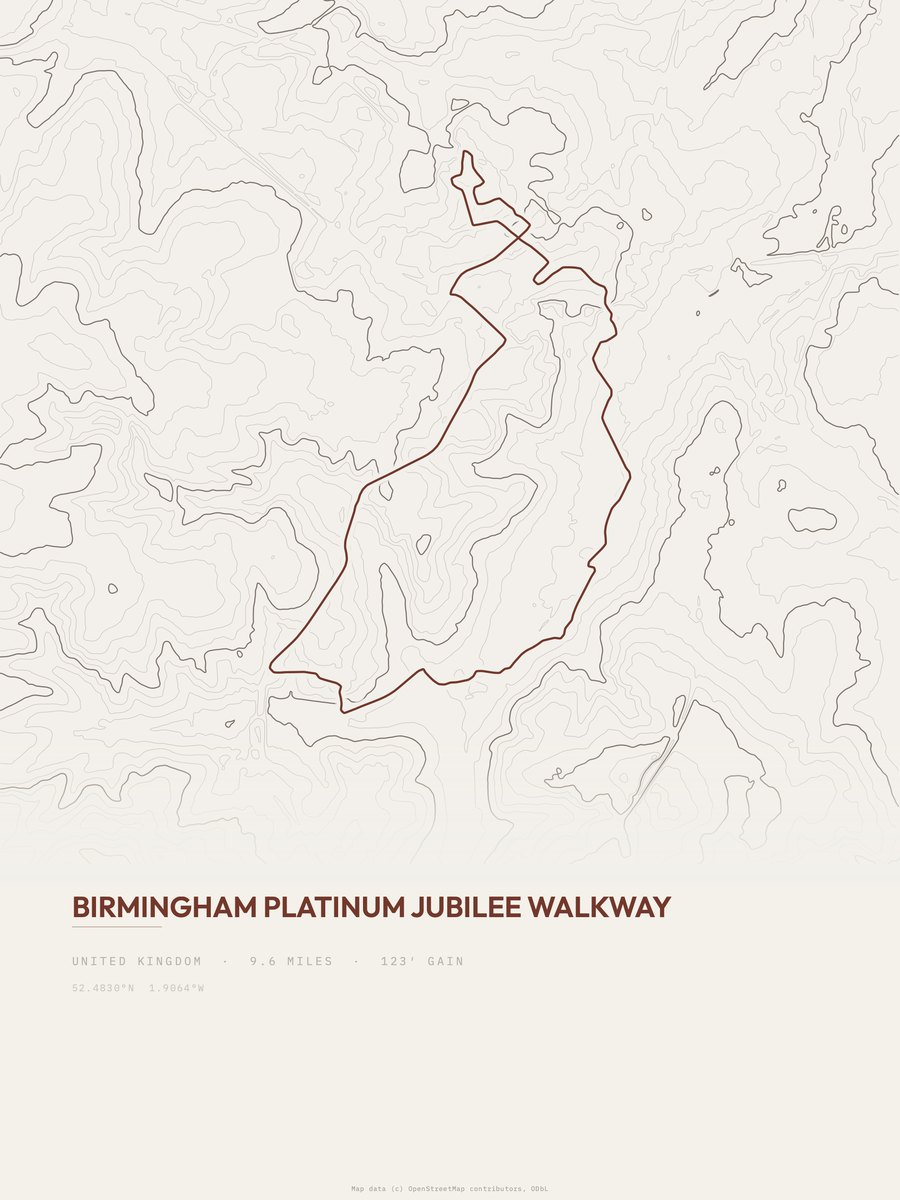 Platinum Jubilee Walkway Topographic print