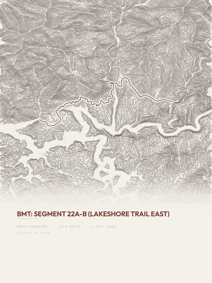 Lakeshore Trail East Topographic print