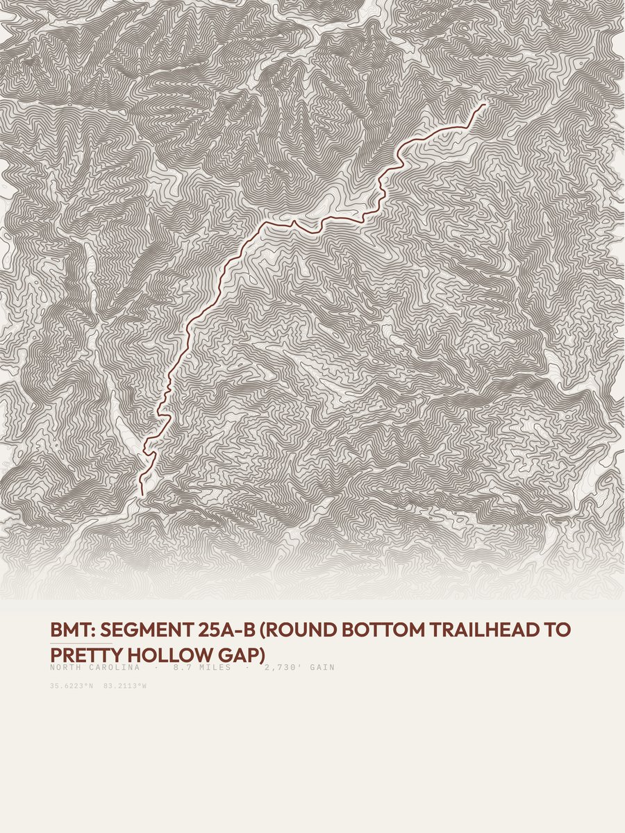 Pretty Hollow Gap Topographic print
