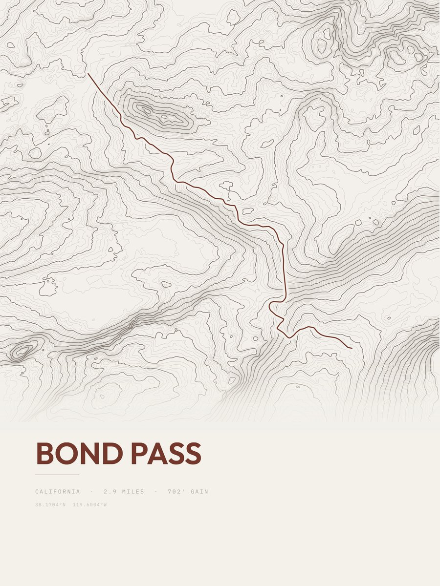 Bond Pass Topographic print