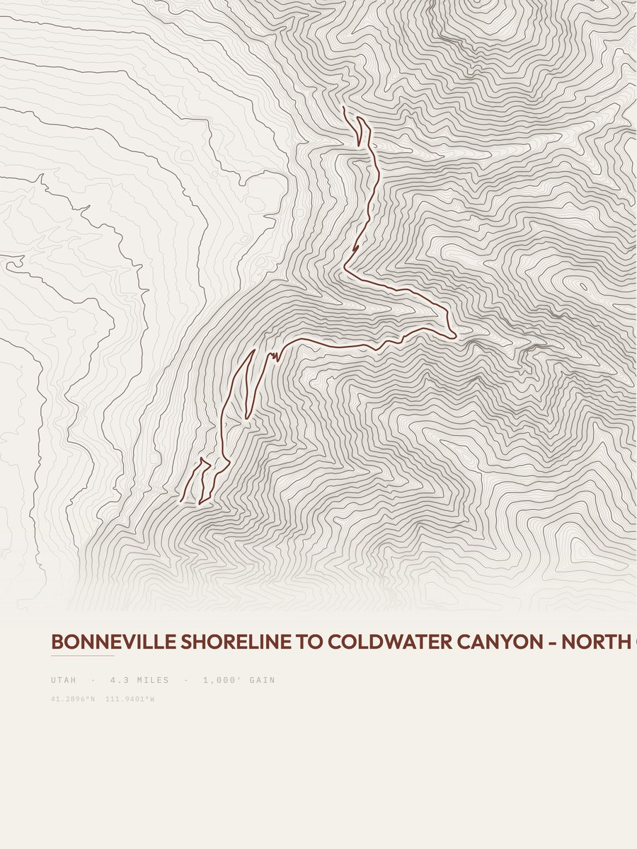 Coldwater Canyon Topographic print