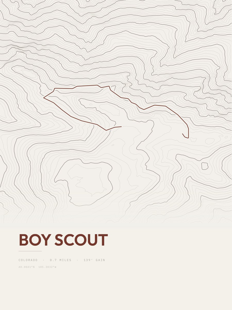 Boy Scout Topographic print