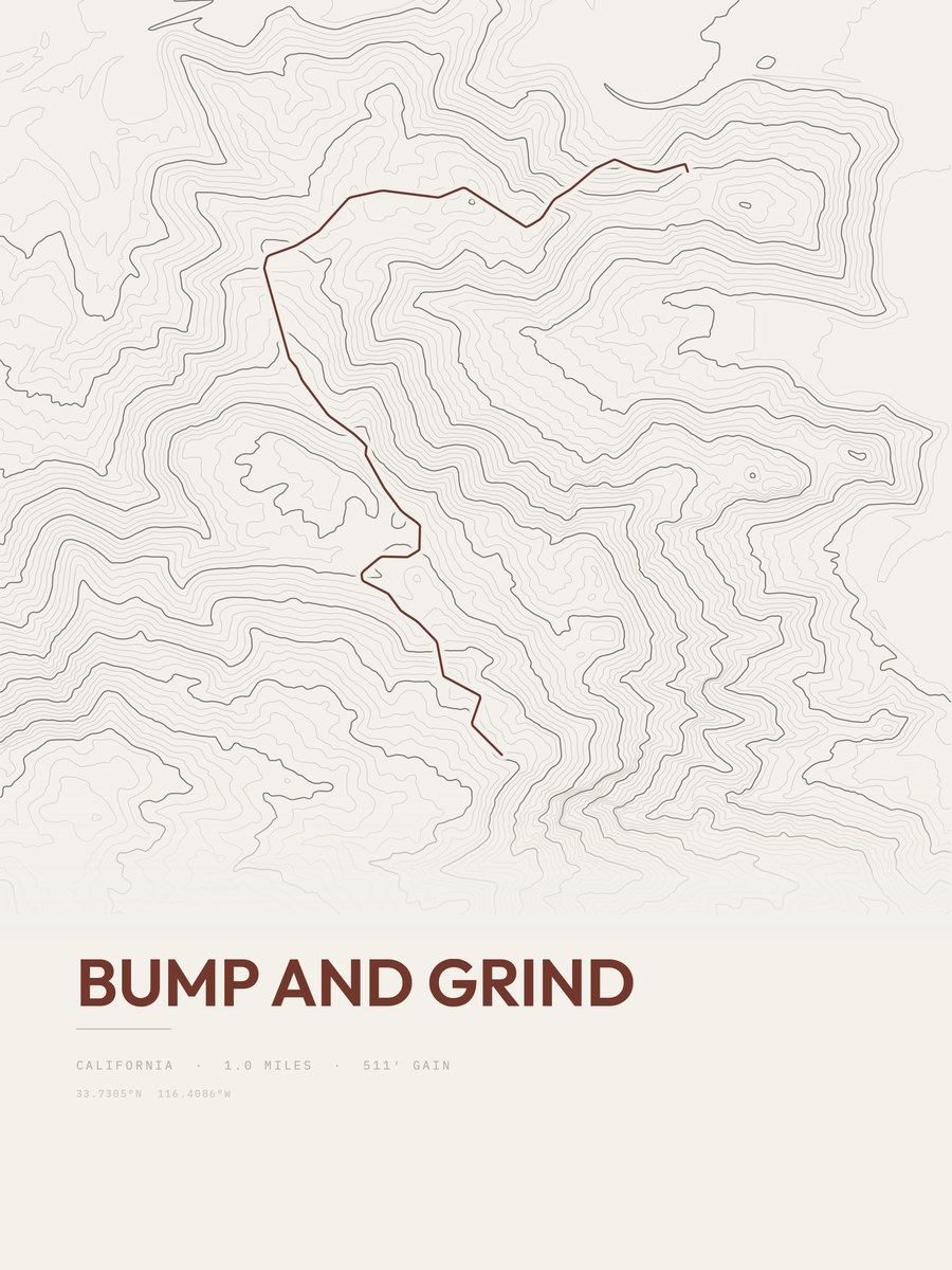 Bump and Grind Topographic print