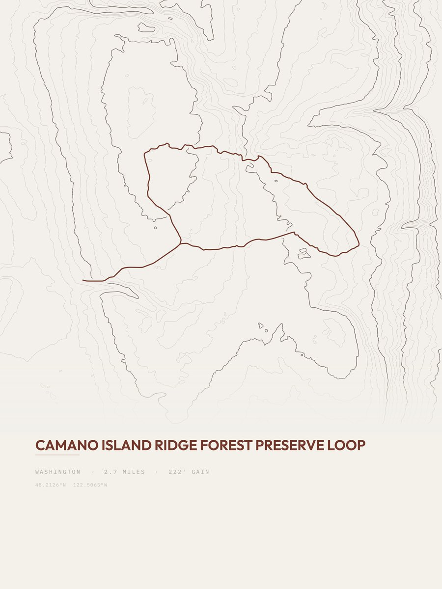Camano Island Topographic print