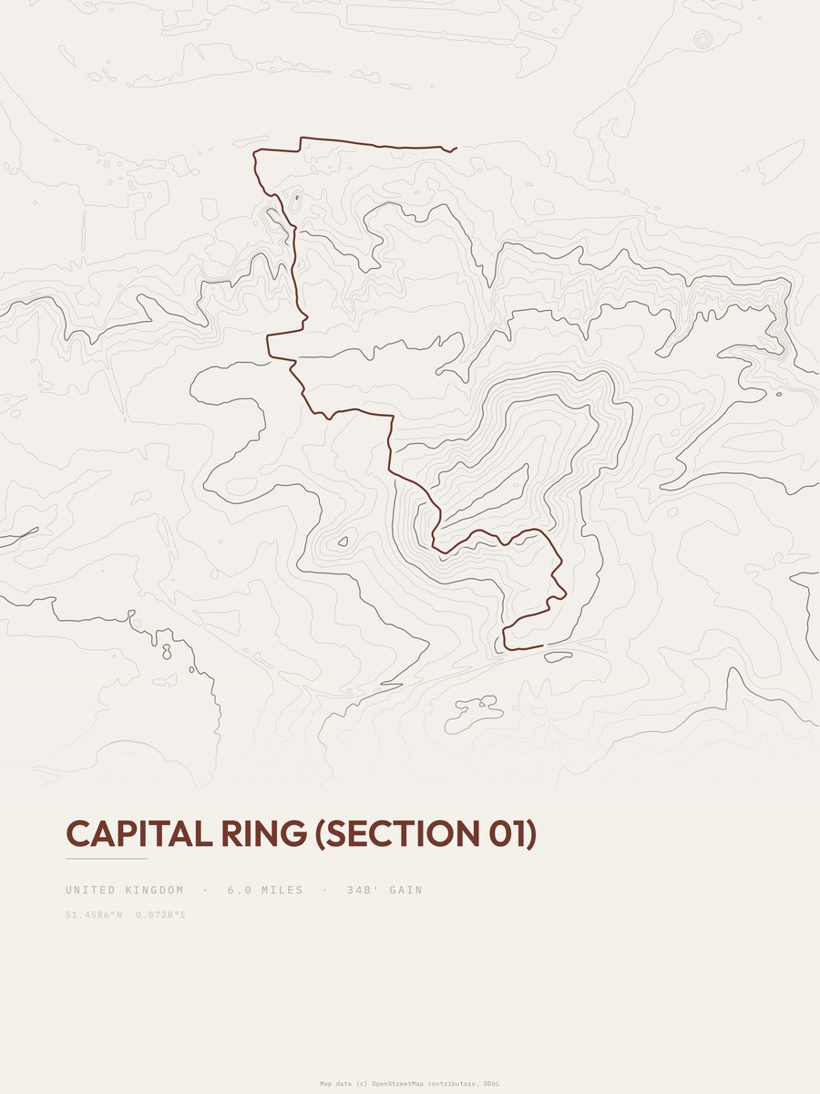 Capital Ring Topographic print