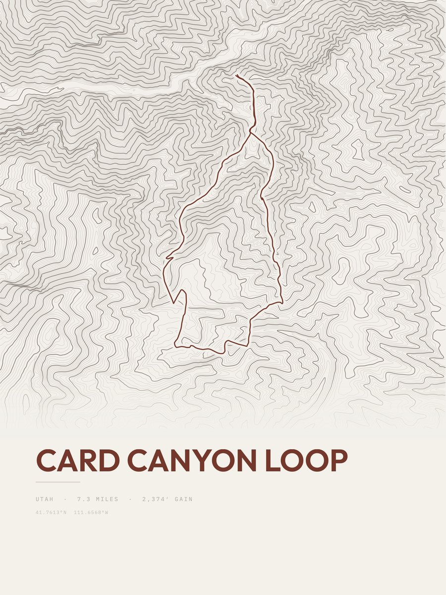 Card Canyon Loop Topographic print