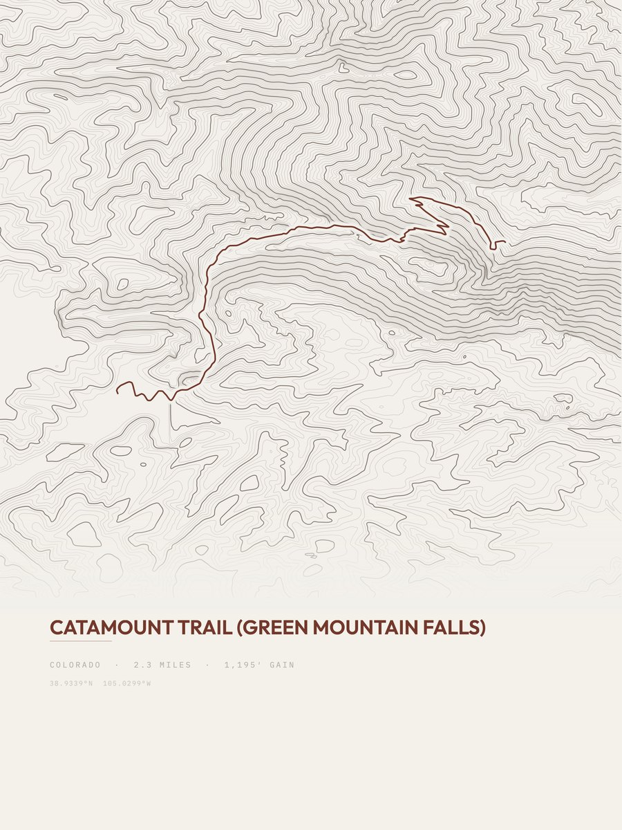 Catamount Trail Topographic print