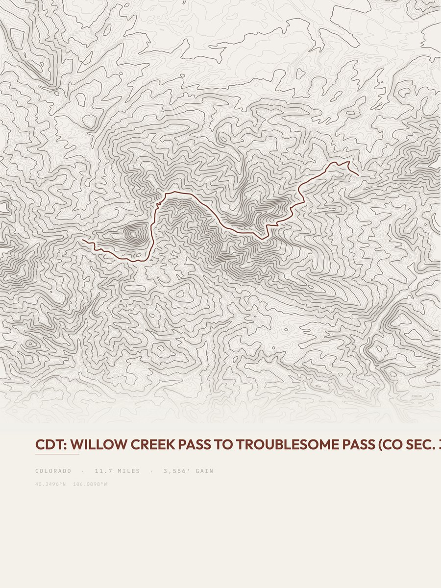 CDT Topographic print