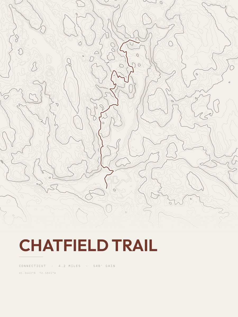 Chatfield Trail topographic trail print
