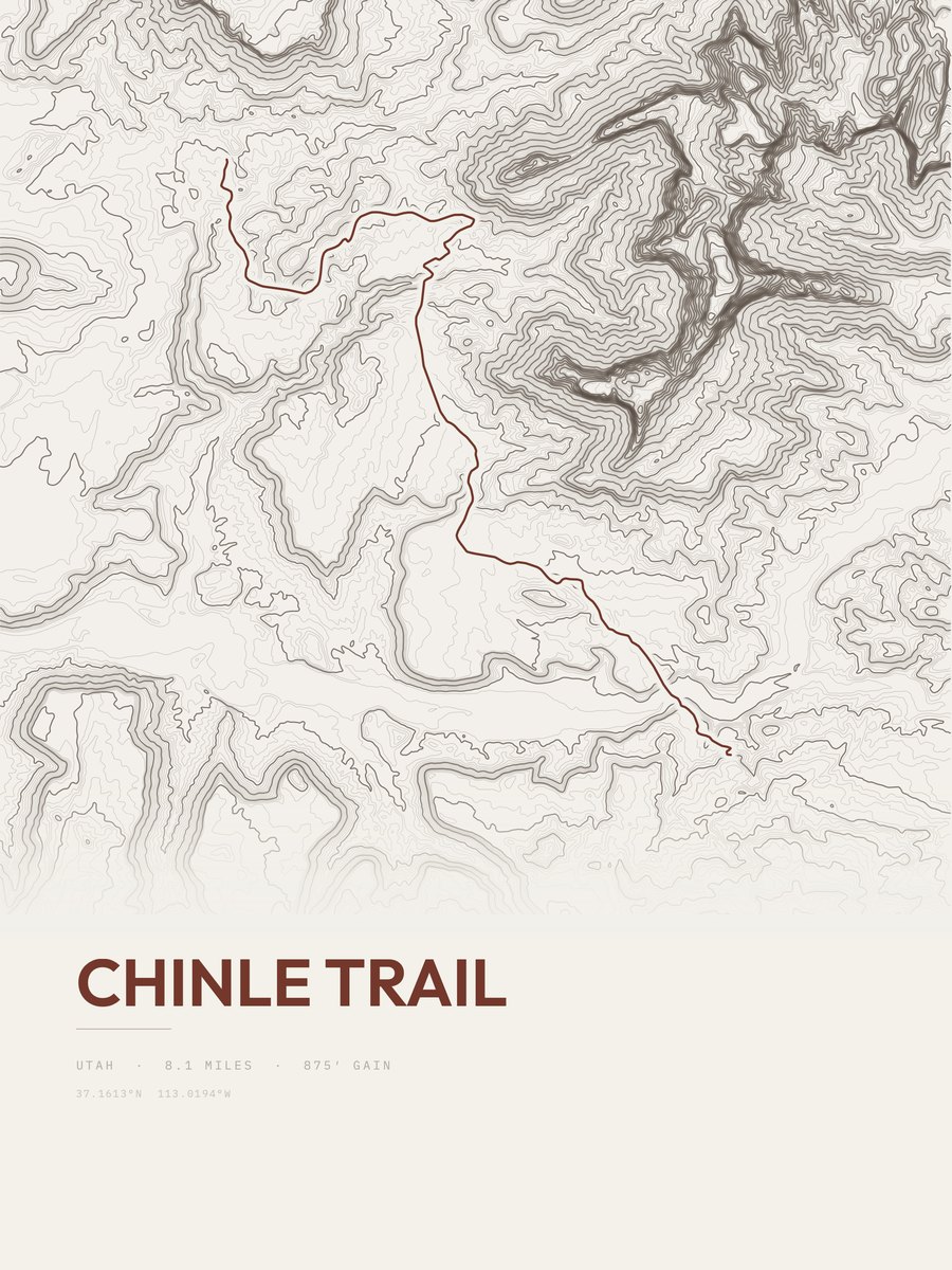 Chinle Trail Topographic print