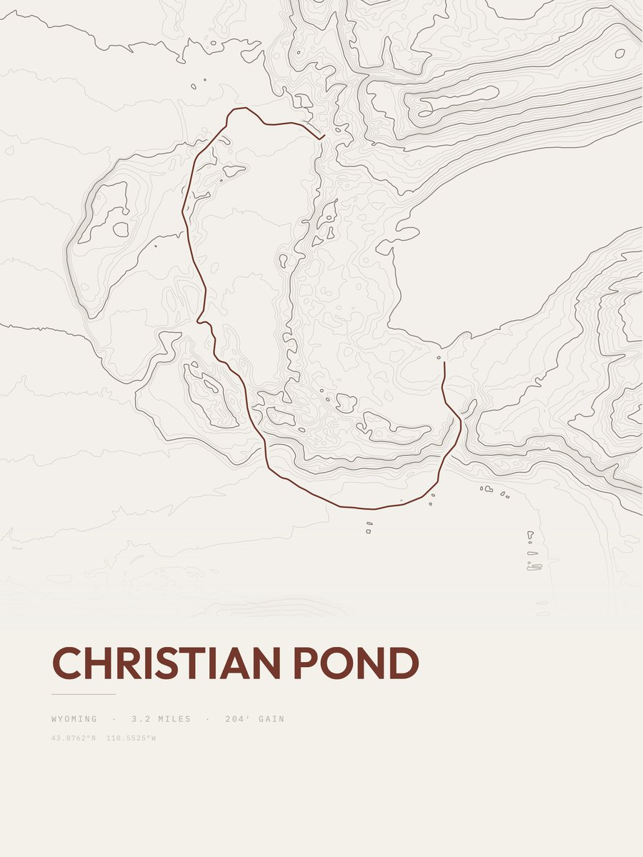 Christian Pond Topographic print
