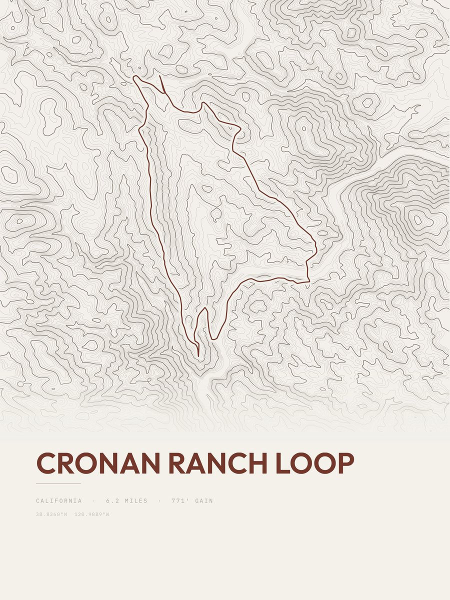Cronan Ranch Loop Topographic print