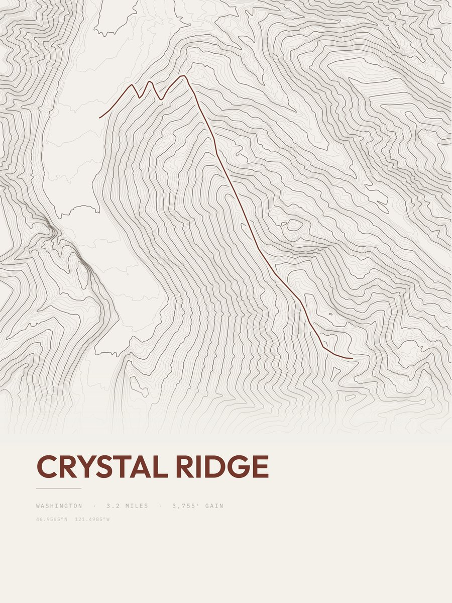 Crystal Ridge Topographic print