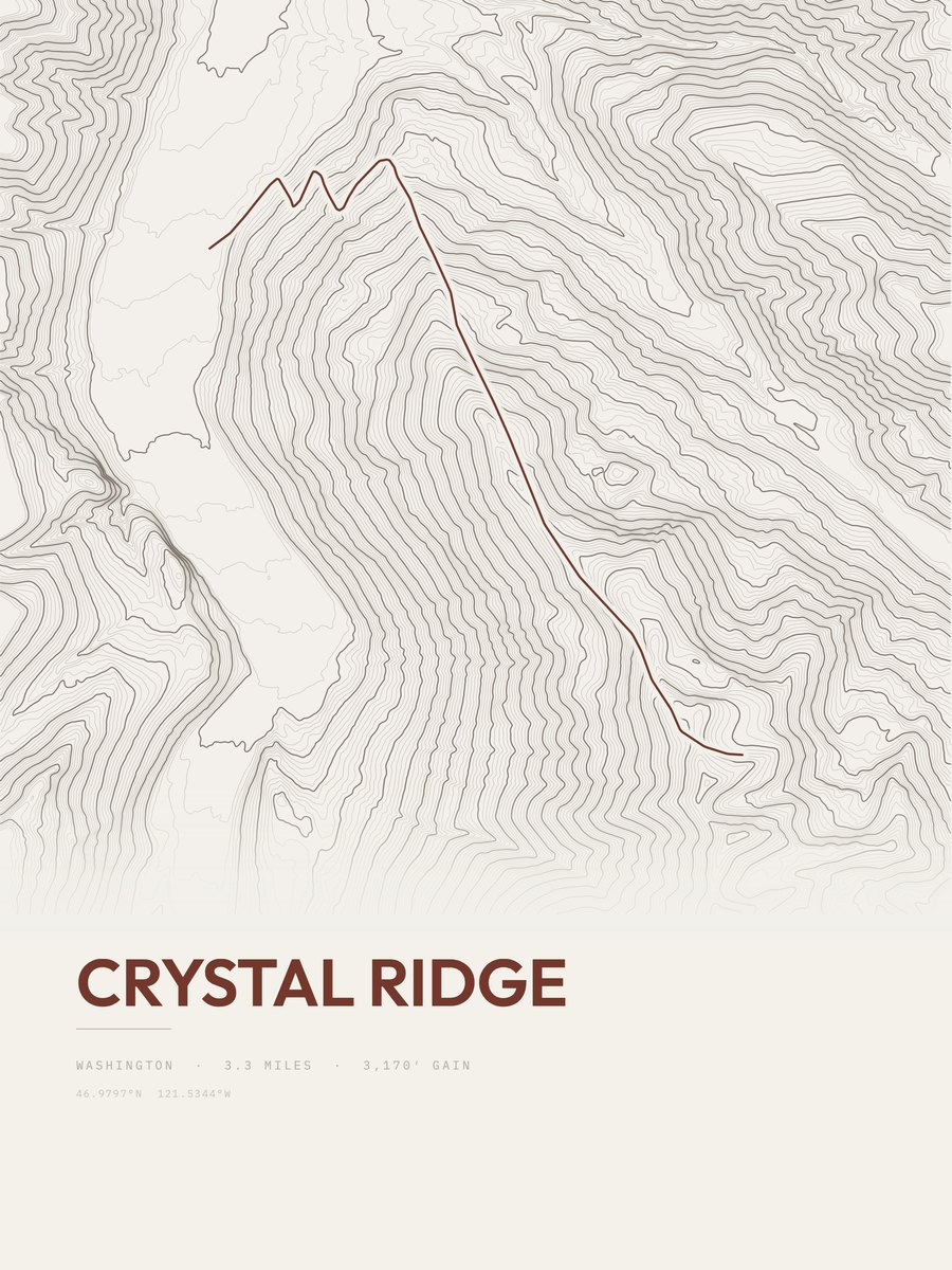 Crystal Ridge Topographic print