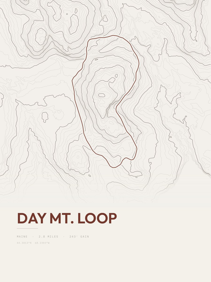 Day Mount Loop Topographic print