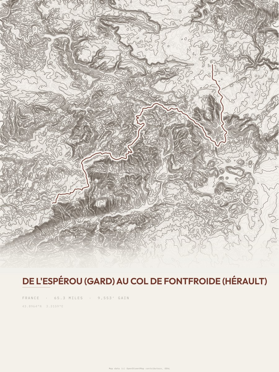 GR 71 Topographic print