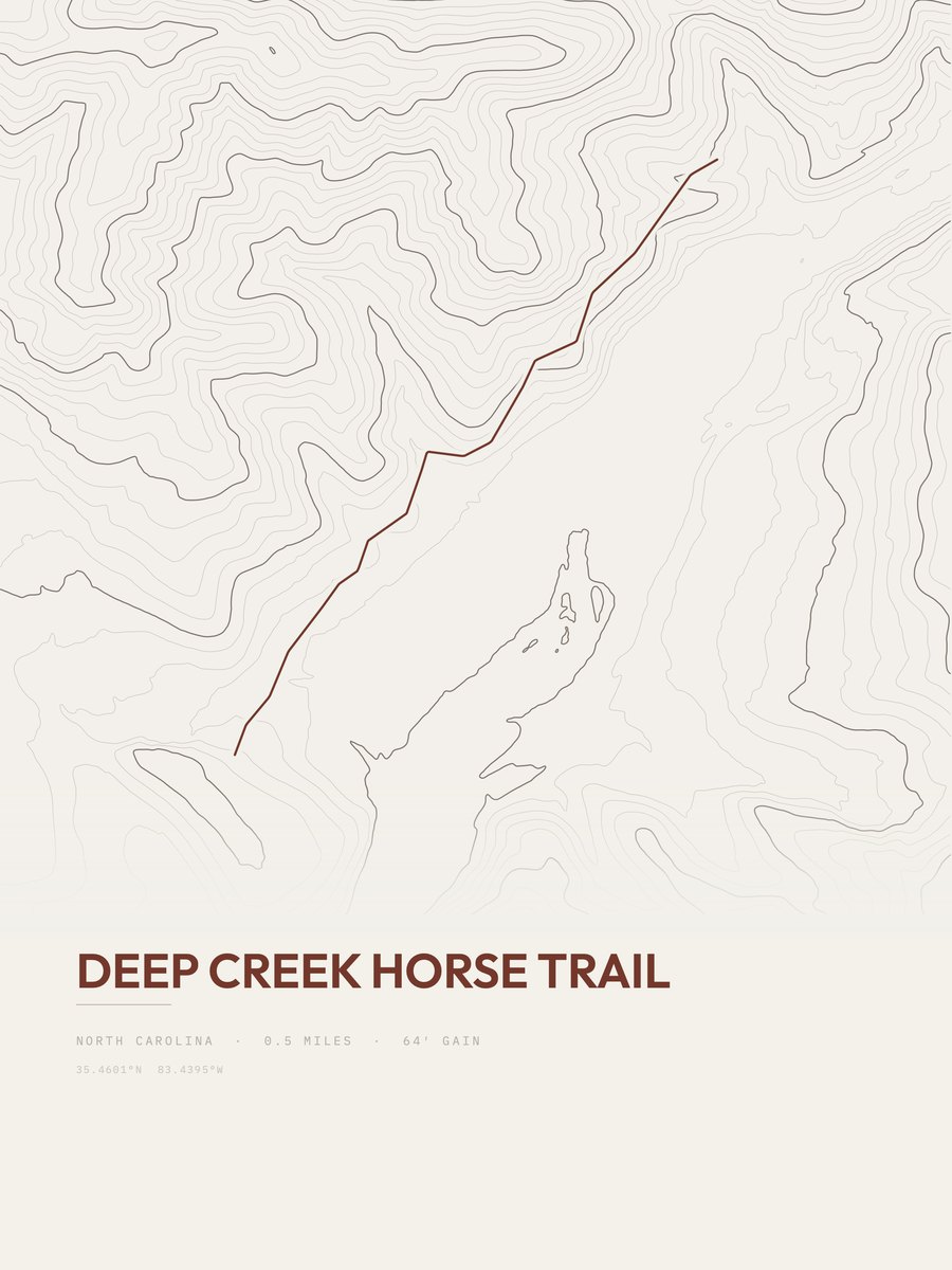 Deep Creek Horse Trail Topographic print