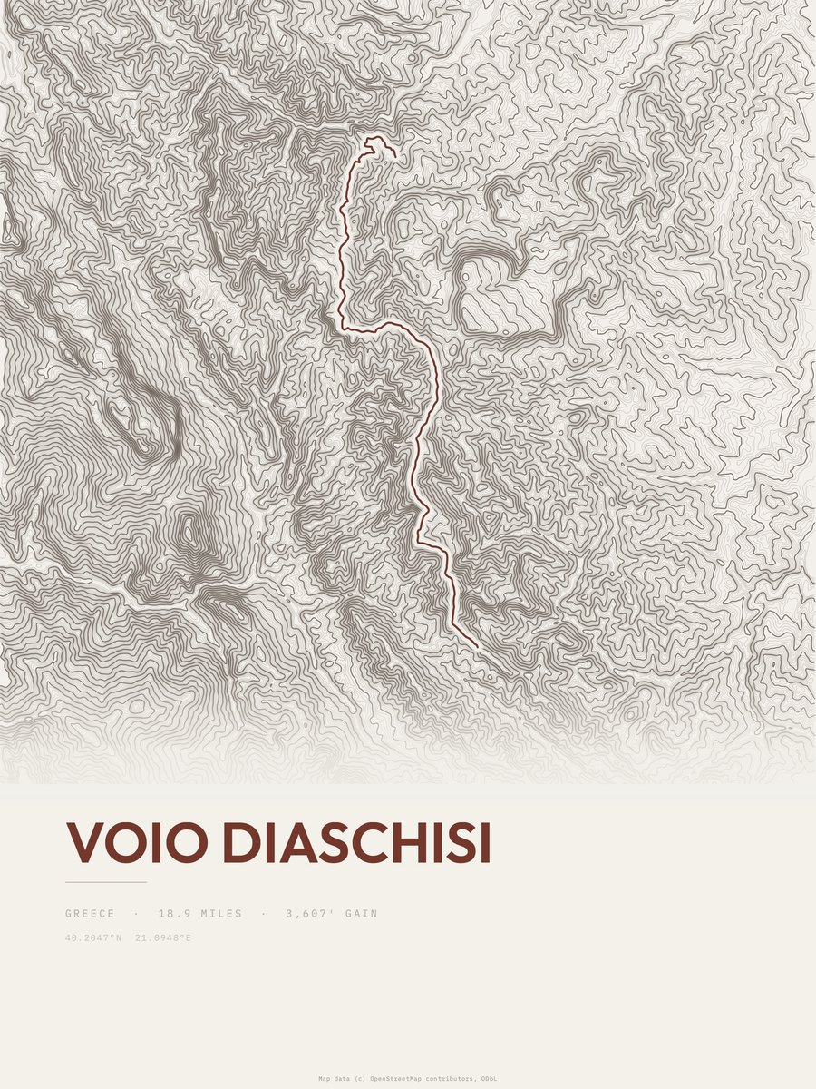 Voio Diaschisi topographic trail print
