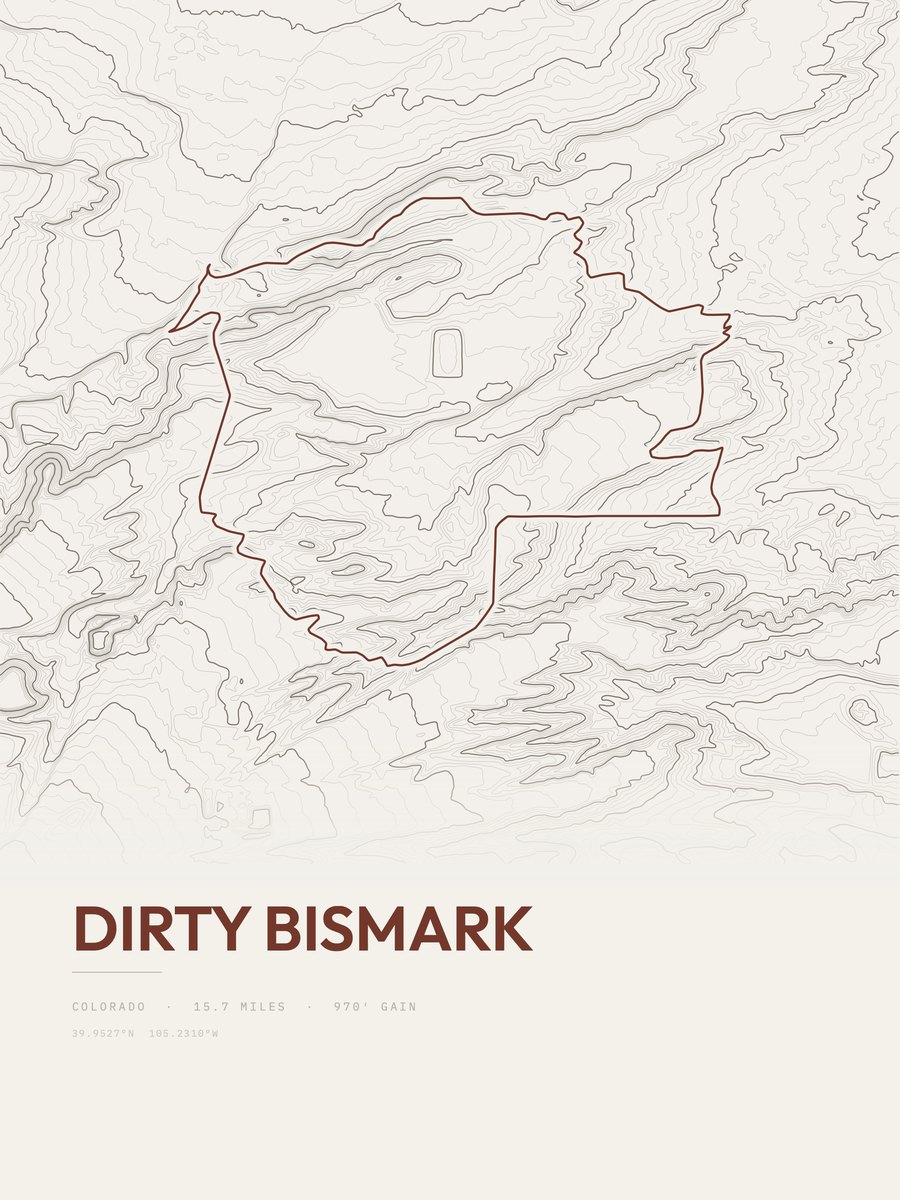 Dirty Bismark Topographic print