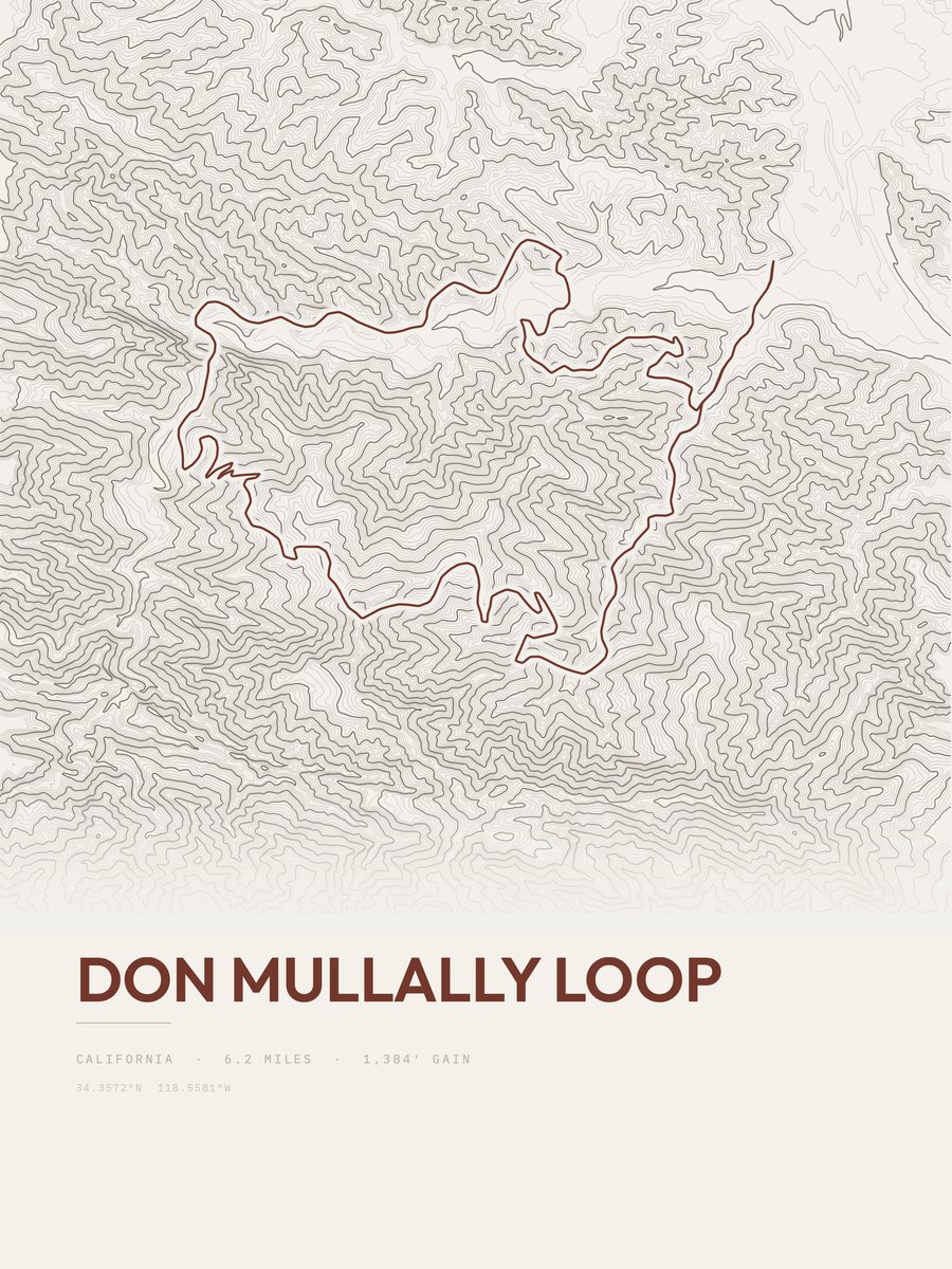 Don Mullally Loop Topographic print