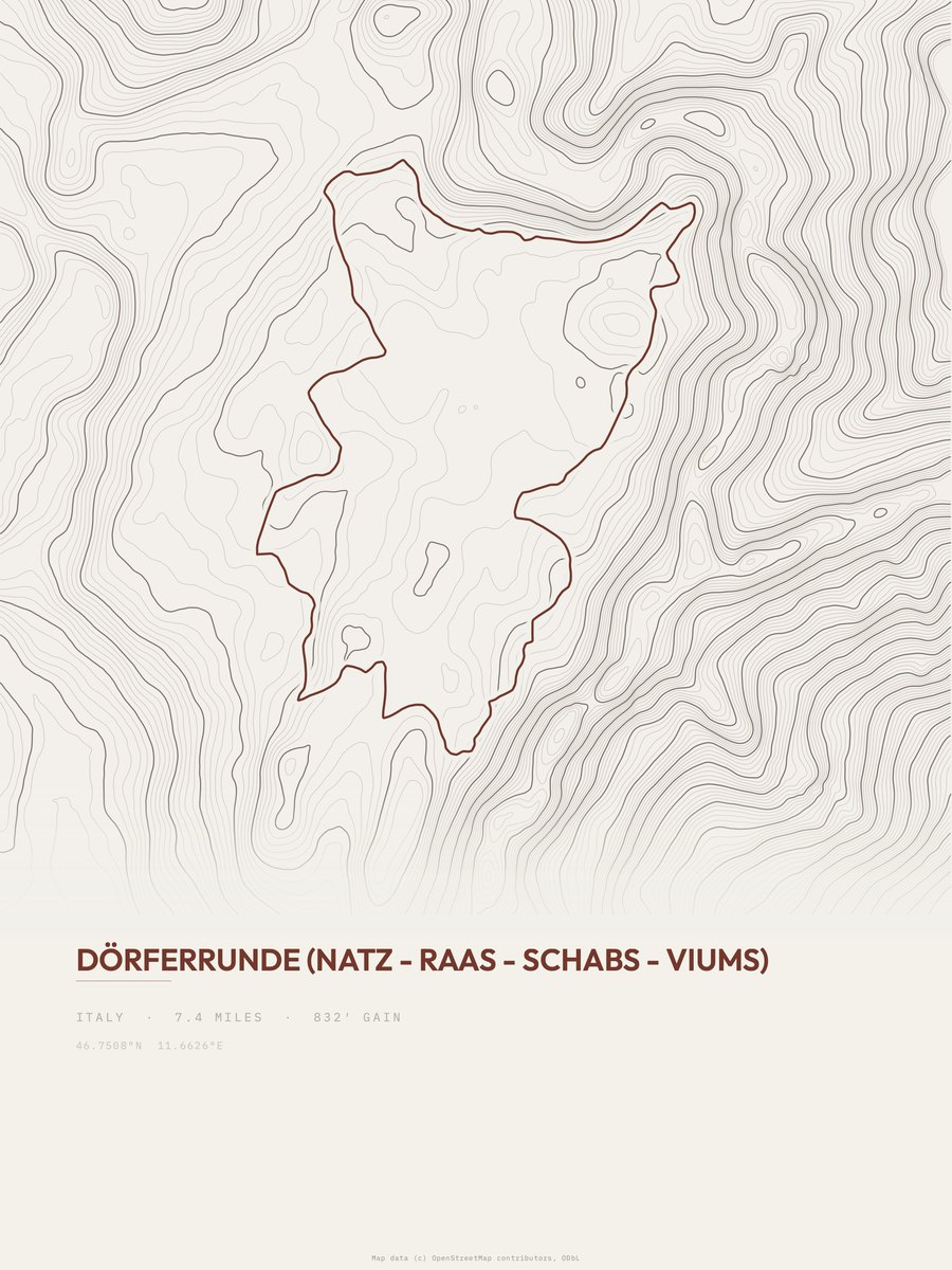 Dörferrunde Topographic print