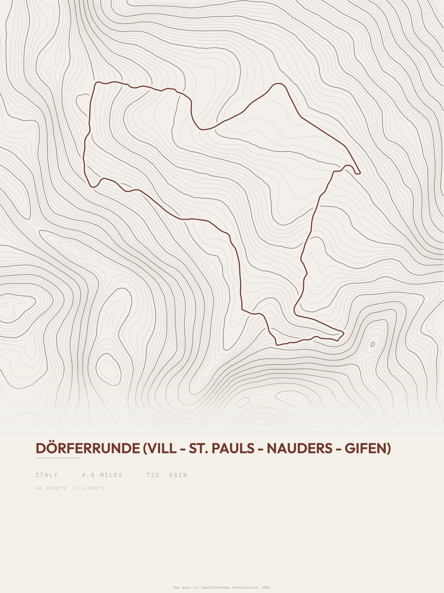 Dörferrunde Topographic print