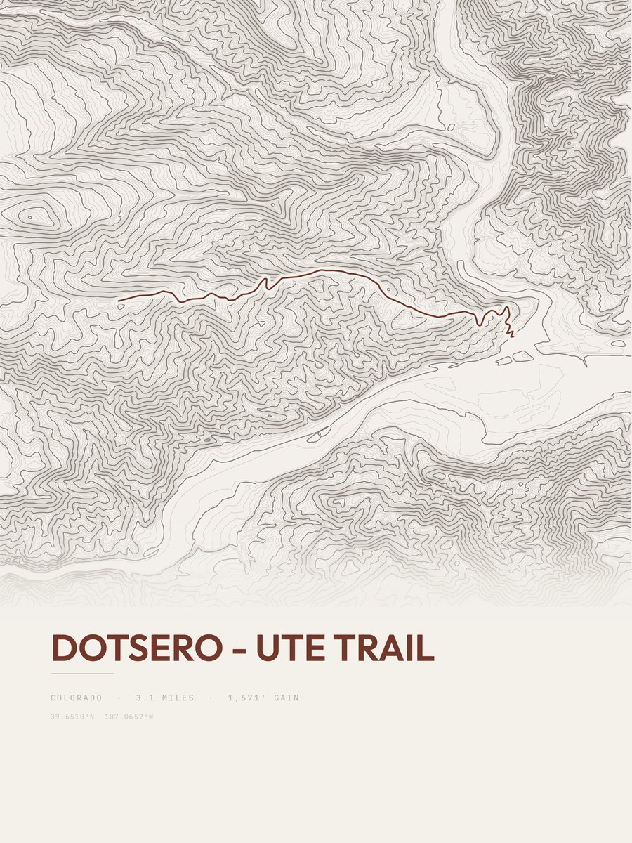 Dotsero - Ute Trail Topographic print