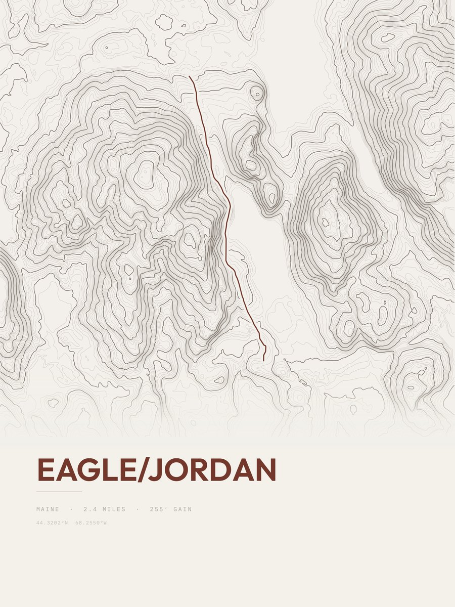 Eagle / Jordan Topographic print