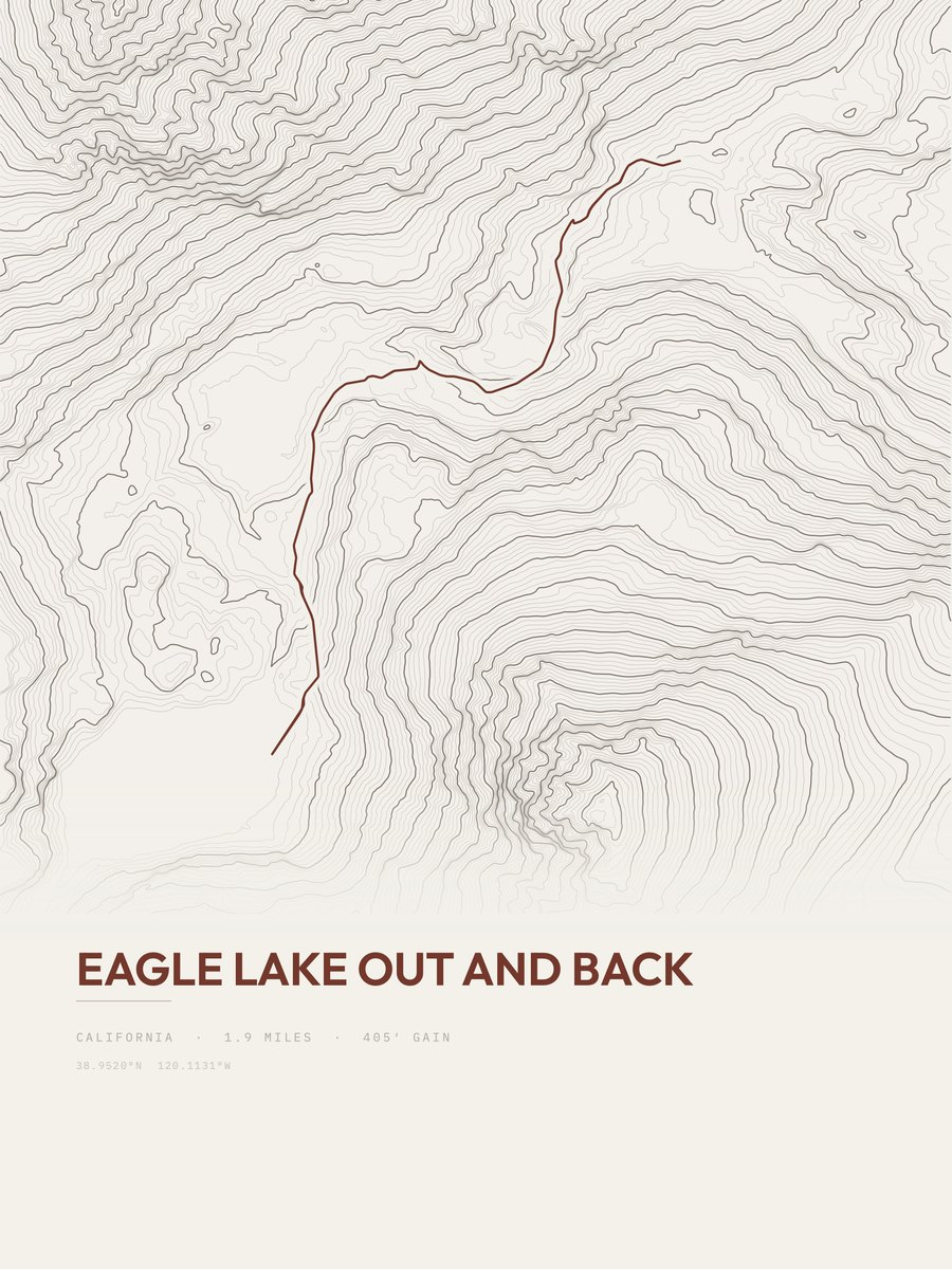 Eagle Lake Topographic print