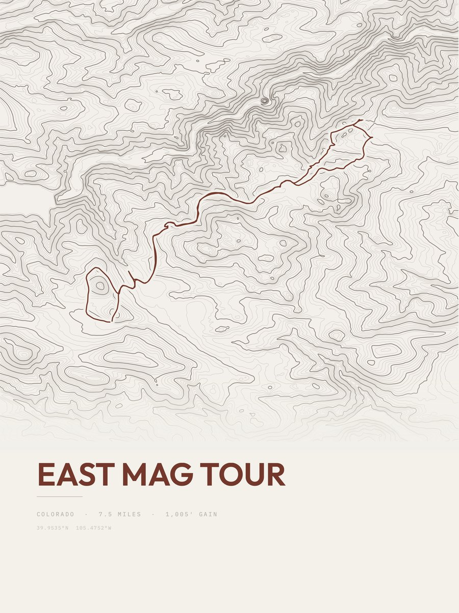 East Mag Tour Topographic print