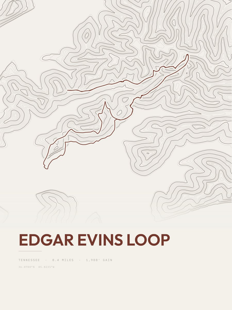 Edgar Evins Loop Topographic print