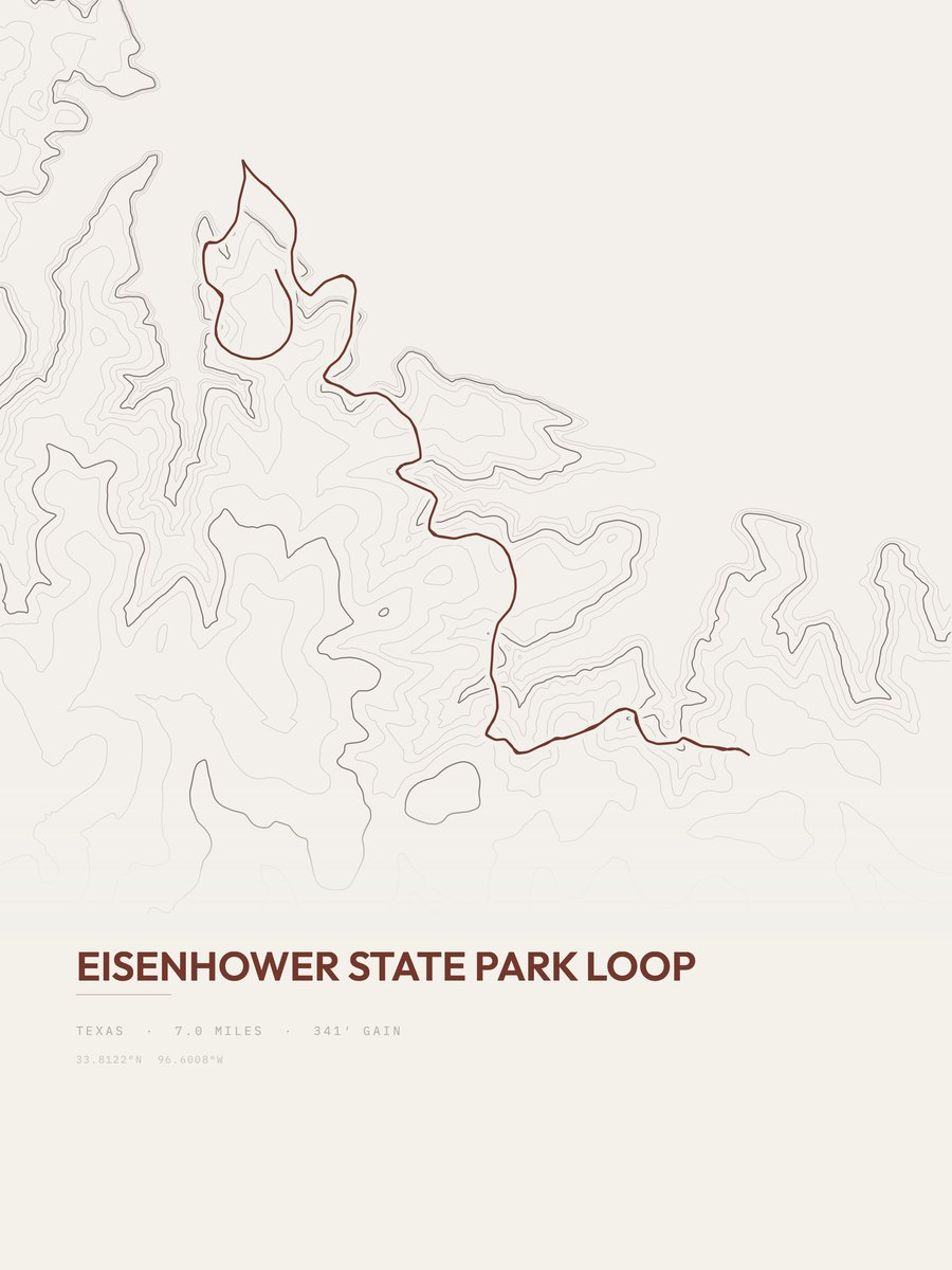 Eisenhower State Park Loop Topographic print