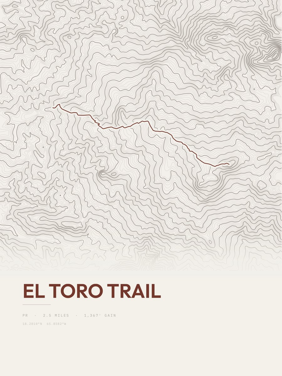 El Toro Trail Topographic print