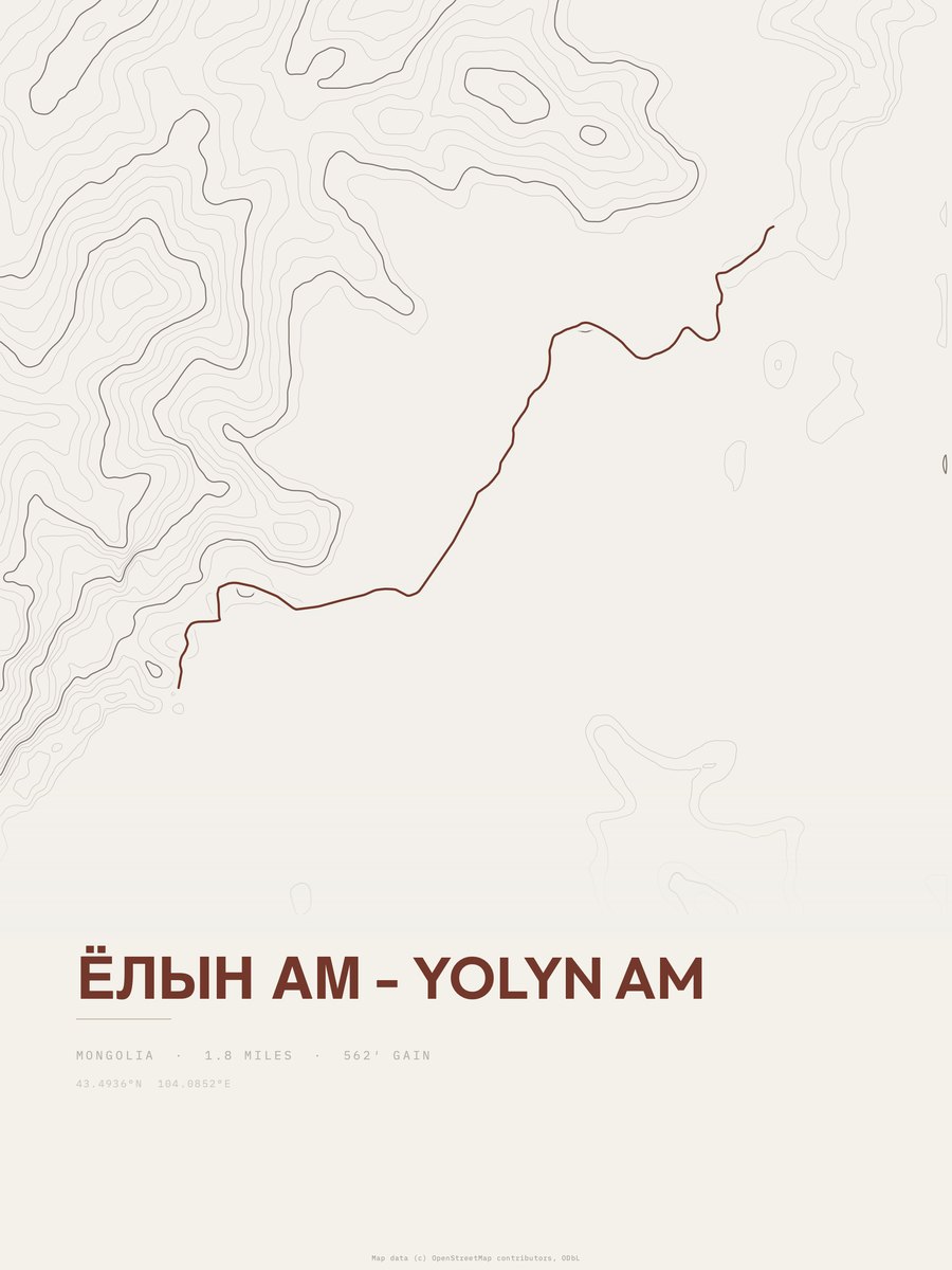 Yolyn Am Topographic print